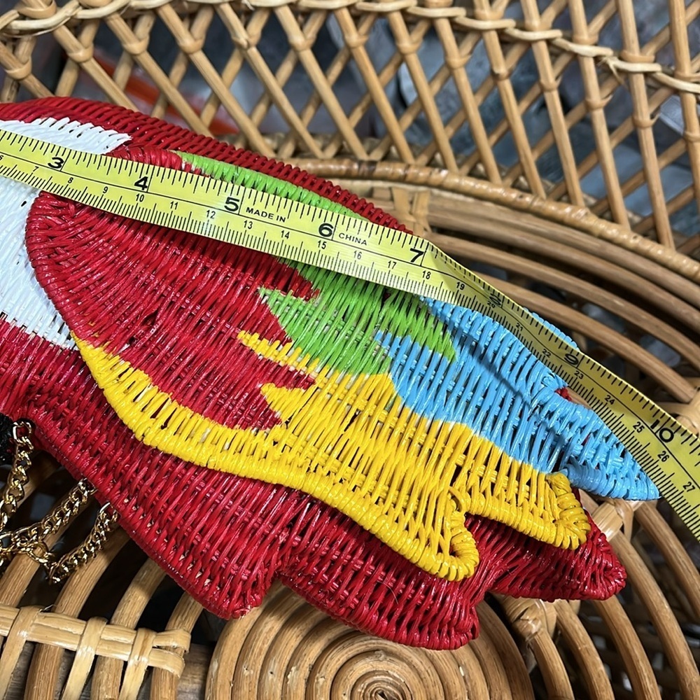 Anthropologie Serpui parrot clutch new Colorful Parrot Bird purse - Picture 7 of 10